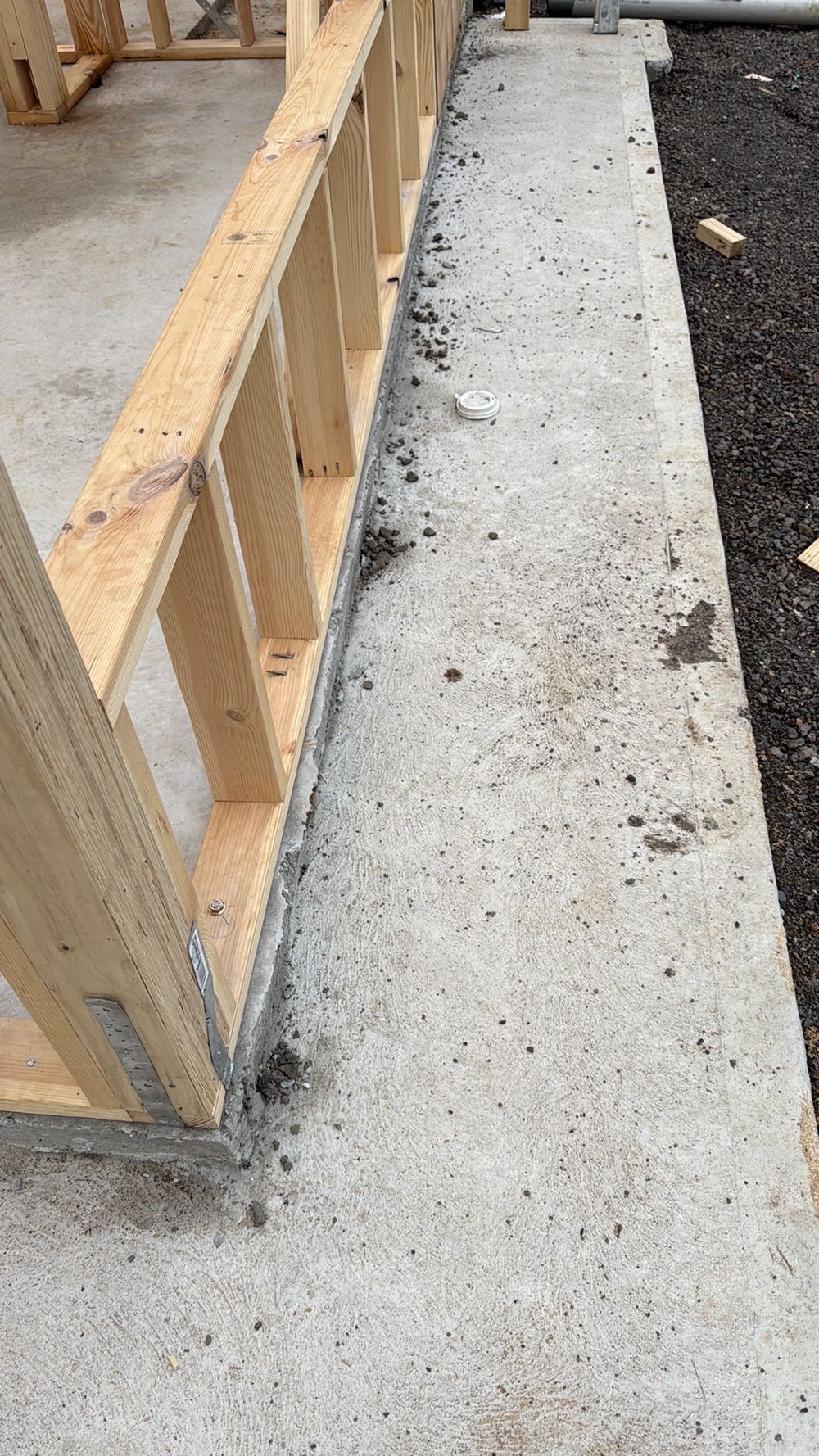 When the slab edge sticks out past the frame on a Deanside build